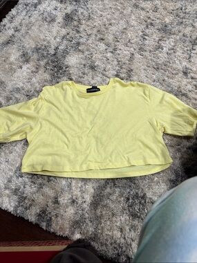 Essentials Yellow Cropped Tee